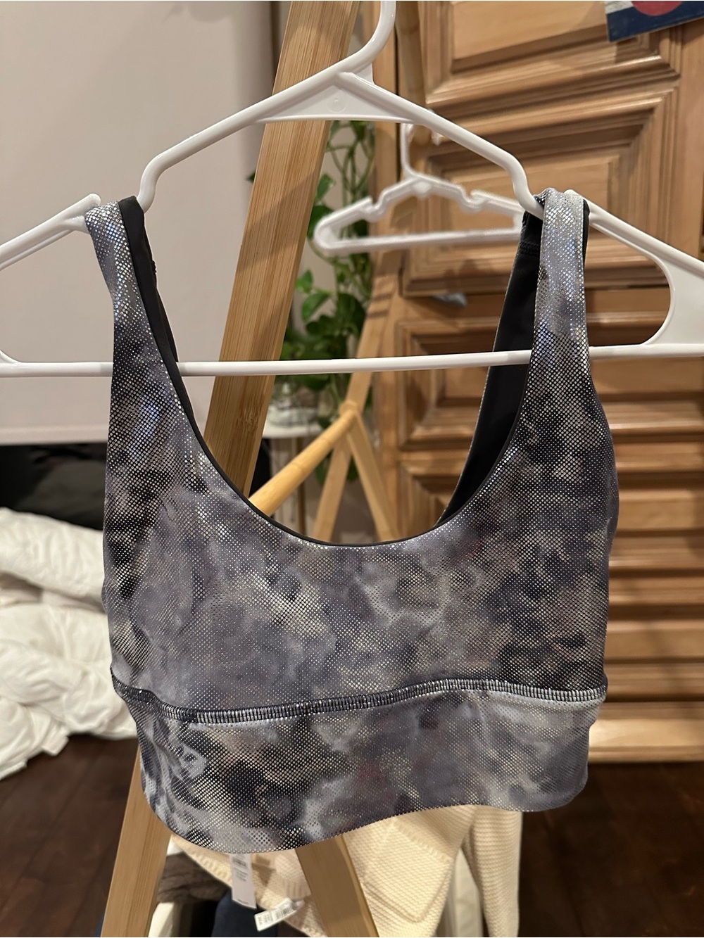 lululemon athletica Gray Tie-Dye Scoop Sports Bralette